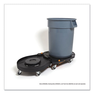 Coastwide Professional™ Click-connect Waste Receptacle Dolly, Male End, For 32-44 Gal Receptacles, 29.8 X 21.9 X 6.6, Black-orange freeshipping - TVN Wholesale